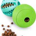 HIPPIH Dog Puzzle Toy 2 Pack, Interactive Dog Toys for Treat Dispensing, Durable Puppy Toys for Teething, Dog Treat Ball for Teeth/Slow Feeder/IQ Training/Playing, Blue-2.75, Green-3.14