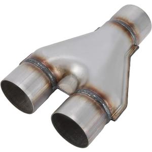 409 Stainless Steel Diesel 2.25''inlet/2.25''outlet Exhaust Y-Pipe, 2.25 Inch Single/2.25 Inch ID Dual Pipe 10" Overall Length