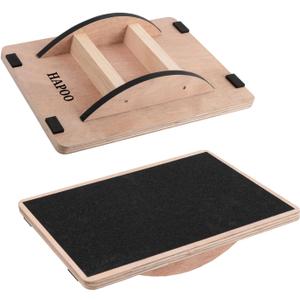 Wooden Wobble Board for Adults - Anti-Slip Balance Board for Stand-Desk Core Strength Therapy (Basics)