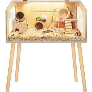 Prolee Hamster Cage with Legs, Guinea Pig Cages Chew Proof, Hamster House, Hamster Cages and Habitats with Lockable Design, 32" L x 16" W x 40" H