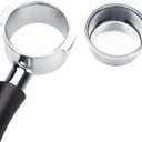 Normcore 51mm Naked Bottomless Portafilter 2 Ears Fits Delonghi ECP3420/EC155/BCO430/EC260 with Anodized Aluminum Handle (Basket Included) - Included Portafilter Filter Basket
