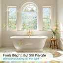 Coavas Stained Glass Window Privacy Film, Rainbow Circle, 35.4" x 78.7"