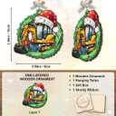 2 x Excavator Christmas Ornament 2026 - Cute Christmas Excavator Gift for Boys Girls, Funny Gifts for Men Women, Construction Truck Ornaments for Christmas Tree, Construction Gifts for Lovers
