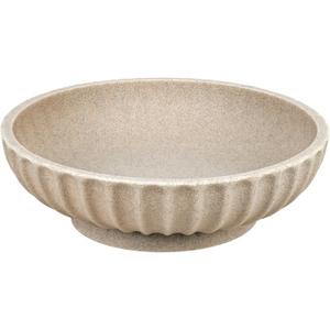 Large Decorative Bowl - Fruit Bowl for Kitchen Counter - Modern Decorative Bowl for Home Decor,Key Bowl for Entryway Table - Artificial Stone Beige