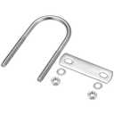 METALLIXITY U Bolts 4 Sets (M6x36x83mm), Round U Bolt 304 Stainless Steel with Accessories - for Construction, Pipe