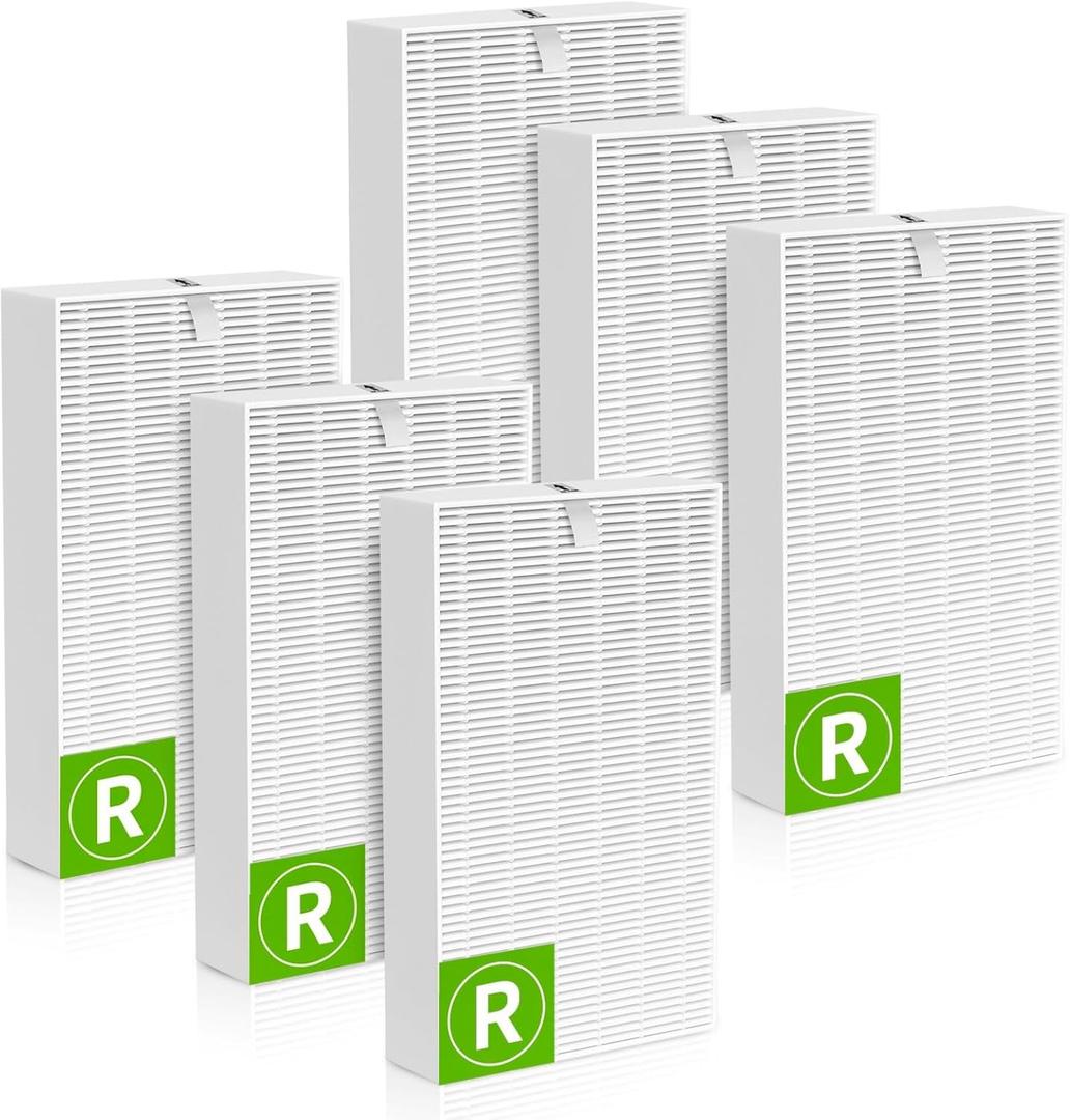 HPA300 HEPA Air Purifier Filter R for Honeywell HPA300 HPA200 and HPA5300 Series, 6 Pack H13 True HEPA Filter Compatible with Honeywell Filter-R, HRF-R3