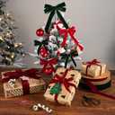 2 x Red Velvet Ribbon 3/8 Inch 25 Yards Ribbon for Gift Wrapping Christmas Wreath Bow DIY Sewing Projects