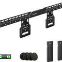 MonTEK 0.35'' Ultra Slim TV Wall Mount for 50-100 Inch Flat & Frame TVs | up to 165 lbs, Low Profile Flush TV Mount, Micro Gap TV Bracket, Max VESA 850x800mm, Fits 16/18/24/32Studs