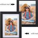 Giftgarden 5x7 Picture Frame Set of 8, 6x8 Matted to Display 5 by 7 Photo with Mat or 6 by 8 without Mat for Wall or Tabletop, Black