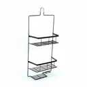 Hanging Shower Caddy, Matte Black, Metal, 2-Shelf with Soap Tray and Hooks, Rust-Resistant, over Showerhead
