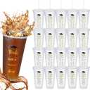 36 Pcs 2025 Graduation Plastic Cups with Lids and Straws Graduation Gifts 24 oz Reusable Tumblers Bulk Class of 2025 Gifts for Grad Party(Clear)