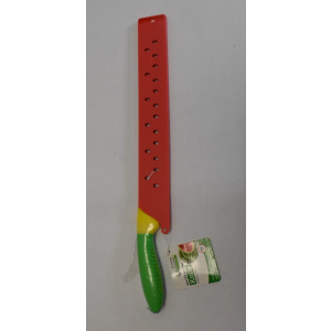 Jacent Brite Concepts 11.5" Watermelon Knife & Blade Cover BPA Free Soft Grip