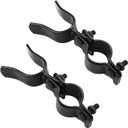 Chain Link Gate Latch 1-1/4" x 1-3/8",Gate Fork Latch Fence Latches for Outdoor Fence, Galvanized Chain Link Farm Fence Gate Latches for Metal Gates(2 PCS, Black Coated)