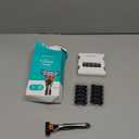 3-Blade Motion Sphere Razor for Men with Dual Lubrication, Handle & 20 Cartridges, Cartridges fit Amazon Basics Razor Handles only, 21 Piece Set, Black (Previously Solimo)