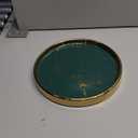 Ceramic Vanity Tray for Bathroom, Jewelry, and Makeup – Decorative Organizer Tray for Countertops, Dresser, or Sink – Elegant Green Round Design, Durable & Stylish Storage Solution