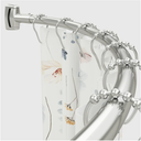 AmazerBath Arched Curved Shower Curtain Rod, 20-79 Inches Heavy Duty Shower Rod Rust Proof Bathroom Curtain Rod, Adjustable Telescoping Design Easy Segmented Installation, Need to Drill, Nickel