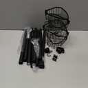 Corner Shower Caddy Tension Pole: Aluminum Shower Caddy Rod with Stainless Steel 4 Tier Adjustable Rustproof Shelves Organizer for Bathroom, 47-121 inch, No Drilling Quick Installation Heavy Duty (Black)