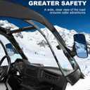 Soft Upper Doors with Side Mirror Cutout Compatible with Polaris RZR XP 1000 / XP Turbo 2-Seater 2014-2023 | Waterproof & Enhanced Vision for Max Durability