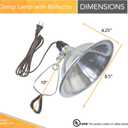 Woods Clamp Lamp Light with Aluminum Reflector; 150W; UL Listed; 6- Foot Cord