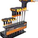 Hoteche 10PC T-Handle Torx Star Key Wrench Set 2 Drive Ends Stand Rack