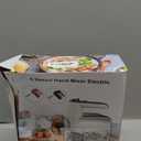 5-Speed Electric Hand Mixer, 800W Handheld Mixer with Turbo for Baking & Cooking, Kitchen Food Mixer with Storage Case & 5 Stainless Steel Attachments (2 Beaters, 2 Dough Hooks, 2 Whisks)-White