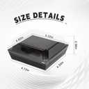 150 Pack Charcuterie Boxes with Clear Secure Lids, 5.3x4.9x2.5 Inches Black Square Disposable Food Containers Cookies Boxes for Sandwich, Pastry, Dessert