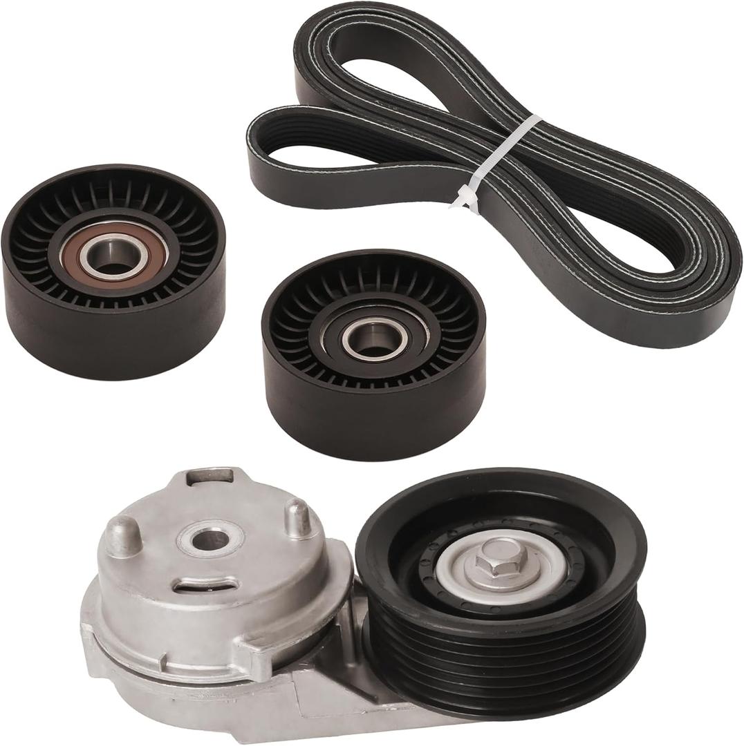 38382 Drive Belt Tensioner Pulley Assembly Kit Fit for Dodge Ram 1500/2500/3500 5.7L V8 2003-2008, Drive Belt Tensioner Component Kit Replace OE# 53032130AA, 53032130AC, 38058, 7PK2570