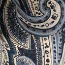 Navy Paisley Quilt Set Queen Size, Boho Bedspread Coverlet 3 Pieces Soft Lightweight Quilted Bedding Set, Microfiber Navy Blue Paisley Floral Pattern Bedding for All Season, 105"x88"