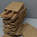 PINWATT 120Pcs Mini Gift Bags Bulk Kraft Paper Bag - 4.7"x2.4"x6.5" Small Brown Gift Bags for Party Favors, Shopping, Wedding, Retails, Birthday, Baby Showers