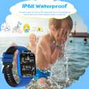1.85" Kids Watch, AI(Translation/Q&A/Watch Face/Image Recognition)Smartwatches with Heart Rate,Sleep Monitor,Video Music Pedometer,NO APP/Phone, Gifts for 3-12 Years old Boys Girls(Built-in AI, Blue)