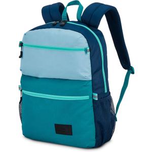 High Sierra Everclass Backpack - Travel or Work Laptop Bookbag with 360 Reflectivity, Dual Water Bottle Pockets & Fits Laptops Up To 15.6, One Size, Glacial Blue/Sea/Tide Navy