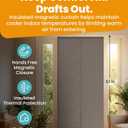 Flux Phenom Thermal Insulated Door Cover - Easy Install - Temperature Protection Barrier, Keeps Warm Air in, 50 Magnets for Secure Gap Free Closure, Magnetic Door Curtain for Winter - 40"x82"