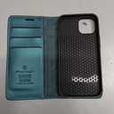 Wallet Case for iPhone 14 Compatible with Magsafe, 2-in-1 PU Leather Flip RFID Blocking Card Holder Stand Shockproof Magnetic Detachable Cover for iPhone 14 Case 6.1", Bluegreen