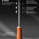 Ice Roller Massager Stick – Deep Tissue Muscle Recovery with 360° Rotating Stainless Steel Beads for Soreness & Stiffness Relief (Orange)