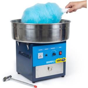 Professional Cotton Candy Machine - Commercial Electric Maker with Drawer & Large Stainless Steel Bowl - Fast Heat-Up - Perfect for Parties & Business - Blue