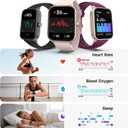 Smart Watch for Women,1.85 inch AMOLED Touchscreen for Android & iPhone Alexa Built-in Bluetooth Calls, Fitness Watch 110+ Sport Modes Heart Rate/Sp02/Sleep/Calories Monitor IP68 Waterproof