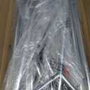 EAGMAK Heavy Duty Clothes Rack Load 420 LBS, Rolling Garment Rack with Lockable Wheels, Standing Metal Clothing Rack with Shelves, Portable Wardrobe Sturdy Coat Rack for Hanging Clothes (Silver) (43.318.963)