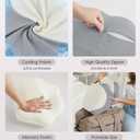Pregnancy Pillows for Sleeping, Memory Foam Maternity Pillow Support for Back Belly HIPS, Adjustable Travel Wedge Pillow for Pregnant Women, Side Sleeping Pregnant Pillows with Cooling Pillowcase