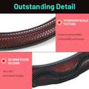 DaisyInner 18 Inch Truck Steering Wheel Cover Leather Wheel Semi-Truck Comfy Grip Cover Anti Slip Car Accessory, Fits Rv, Big Rig and Classic Car(Red, Classic Style)