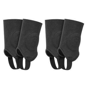Linkidea 2 Pairs Kids Soccer Ankle Guards, Soccer Double Side Ankle Shield Protector with Elastic Band, Ankle Padded Support Brace for Sport Stabilizing Fits to Kids/Youth (Black, Size M), Medium