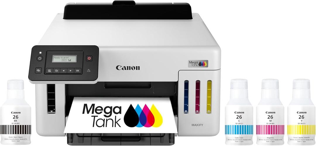 Canon MegaTank GX5120 Wireless Single Function Printer, Print Only for Small Office with Auto 2-Sided Printing, White