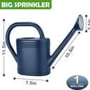 1 Gallon Watering Can for Indoor Plants, Garden Watering Cans for Outdoor Plant House Flower, Modern Plant Watering Can Large Long Spout with Sprinkler Head
