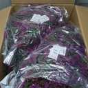 BLOSMON Purple Artificial Outdoor Plants, Faux Cedar Topiary Tree, Set of 2