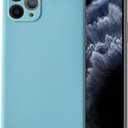 Compatible with iPhone 11 Pro Max Soft Liquid Silicone Gel Cell Phone Mobile Basic Back case Cover casing funda para (Baby Blue)