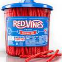 Red Vines Licorice Candy Original Red Flavor Soft Chewy Candy Twists, Red Licorice 3.5 Lb Jar, BB 2026/08/14