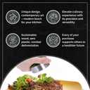 Modern Design Wood Pepper Grinder, 8 Inch Wooden Pepper Mill, Adjustable Coarseness Manual Peppermill, Innovative Starry Black Refillable Peppercorn Crusher with Steel Rotor, Gift, Personal, AE1