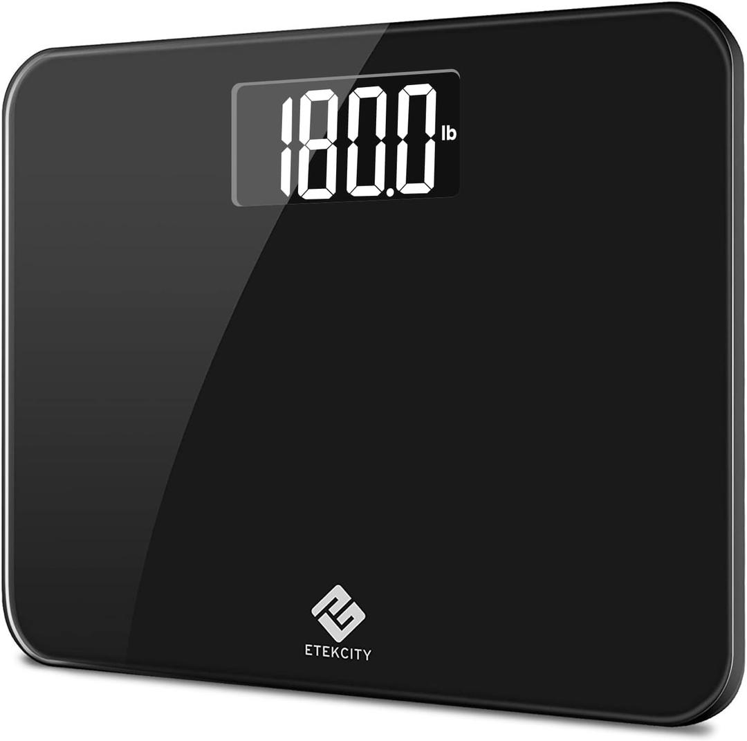 Etekcity Scale for Body Weight, Bathroom Digital Weighing Machine for People, Extra Wide Platform and High Capacity, Accurate and Safe, Large Number and Easy-to-Read on Backlit LCD Display, 440 lb (13.8 x 11.8 x 0.9 inches)