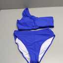 MOOSLOVER Women Cutout One Shoulder High Waisted Bikini High Cut Two Piece Swimsuits
large