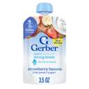 Gerber Toddler Food, Strawberry Banana, Fruit Puree and Yogurt Pouch. No Added Sweeteners, 12PK (EXP 01/31/27)