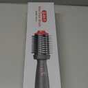 Heated Comb & 4-in-1 Blow Dryer Brush Hair Straightener Brush - Dual Mode Hot Air Styler for Drying, Straightening, Curling & Volumizing All Hair Types, Ceramic Ionic Technology (Red)